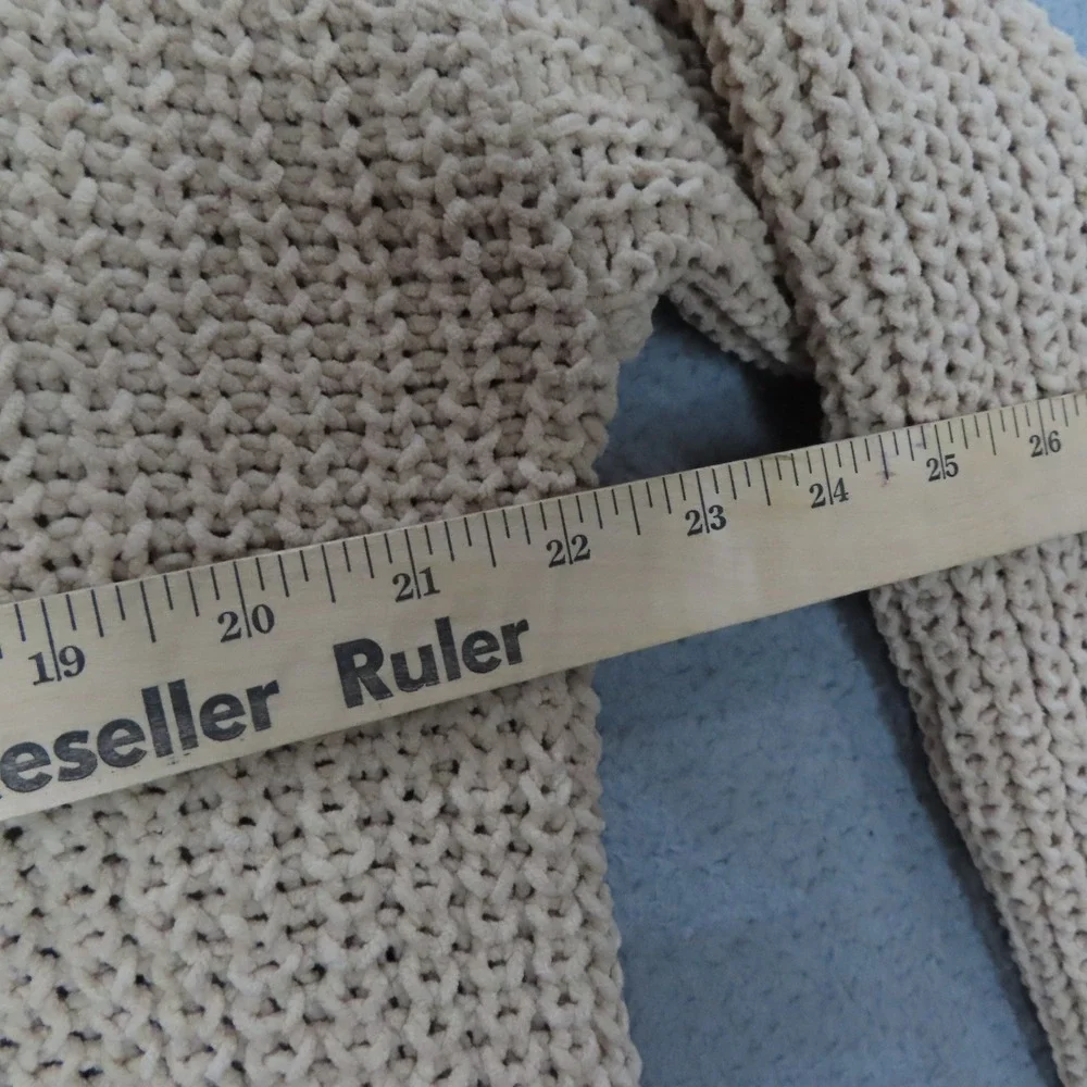 POL Knit Chunky Oversized Cropped Cardigan‎ Sweater Boho Floral Button Small